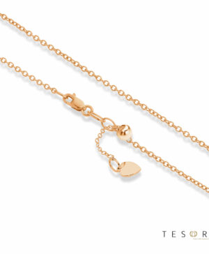 Caserta Rose Gold Adjustable Trace Chain 50cm