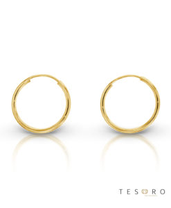 Marche 15mm 9 Carat Gold Sleeper Earrings