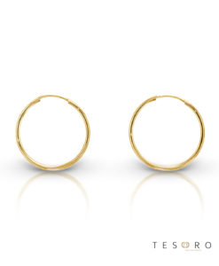 Marche 20mm 9 Carat Gold Sleeper Earrings