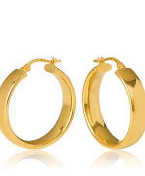 20OBC456-99 Parini 5.8m Width, 20mm Diameter 9K Yellow Gold Hoop Earring
