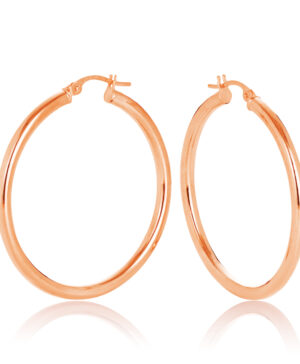 30OBC305-9900 9R Aosta 2.50mm Round Tube Hoop Earring 30mm Diameter