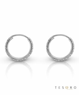 1847.9E 9W Ortona 10mm Diamond Cut Sleeper Earrings
