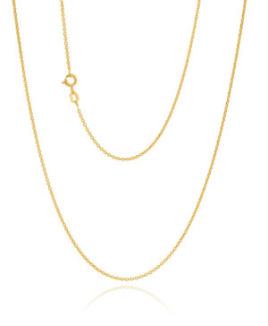 040RSD 9Y Diamond Cut 40 Gauge Rolo Chain, 1.5mm