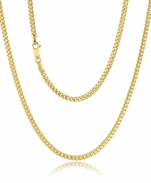 9ct Squared Edge Hollow Curb Link 80 Gauge