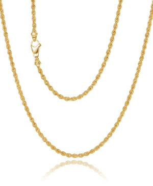 50HVC91/3 Latina 9K Yellow 2.7mm Rope Chain 45cm