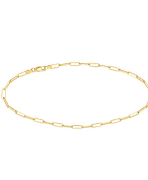70KRD012/4 9Y Papper Clip Link Necklace, 70 gauge, 19cm.