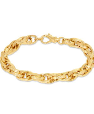 9Y HVH207-3 Overlapping Fancy Bracelet With Parrot Clasp 19cm.