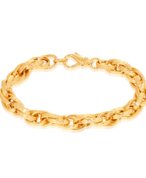 9Y HVH207-3 Overlapping Fancy Bracelet With Parrot Clasp 19cm.