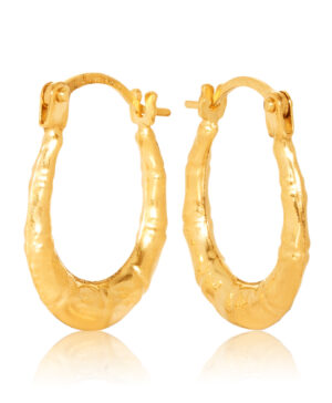 9Y OBS214-9902 Fancy Oval Profile 8.80mm Inside Diameter Hoop Earrings