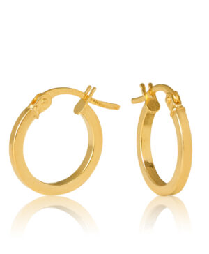 9Y 10OBC457-99 Square 1.5mm Plain Tube, 10mm Hoop Earring