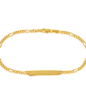 70BPK501-4 9Y 1/5 Figaro Link ID Bracelet 18.5cm Length
