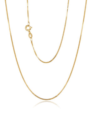 15KVD 9Y 4 Sided Veneziana Box Chain, 0.80mm, 50cm.