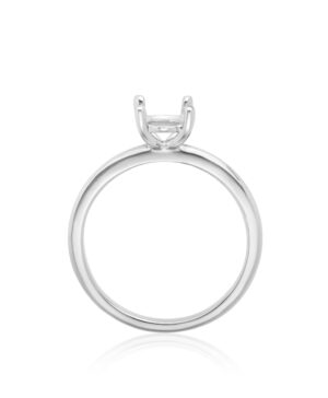 061-00175 18WG 4 Claw Solitaire 1.50ct Oval Centre Set in 4 Claws - White Gold Band, White Gold Settings