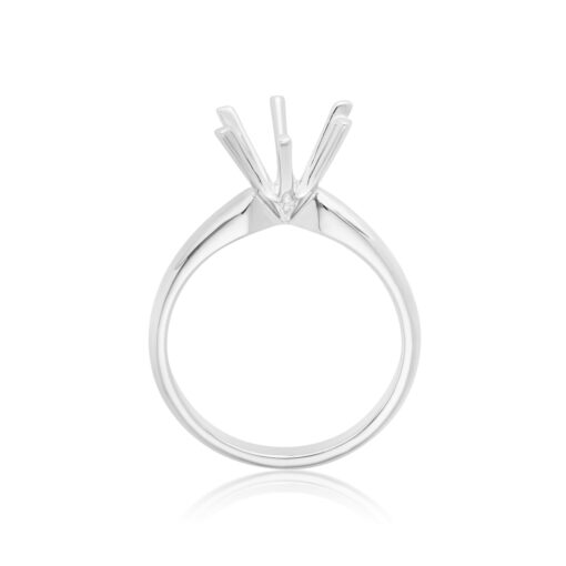 061-00364 18WG Solitaire Ring To take 1.30ct Ctr Stone – White Gold Band – White Gold Setting – Size M