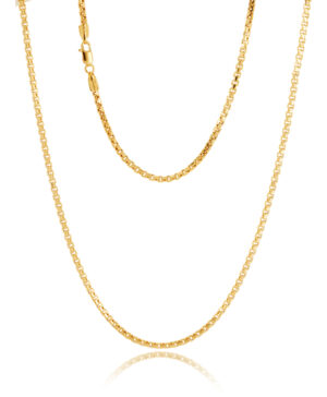 135HVI593/4 18Y Veneziana Hollow 6 Sided Diamond Cut Box Chain, 2.40m, 50cm