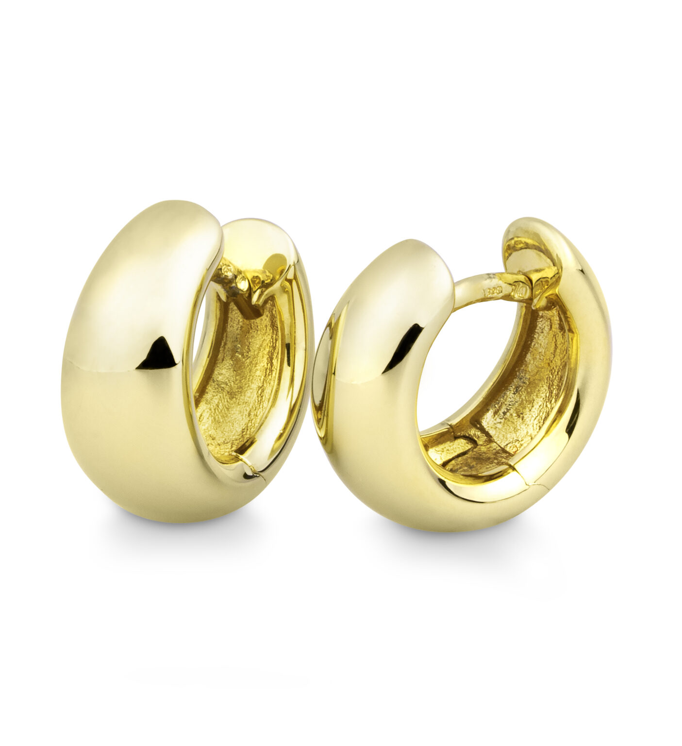 Breuning 06/85772 9ct Yellow Polished Concave Huggie 13.50mm Width