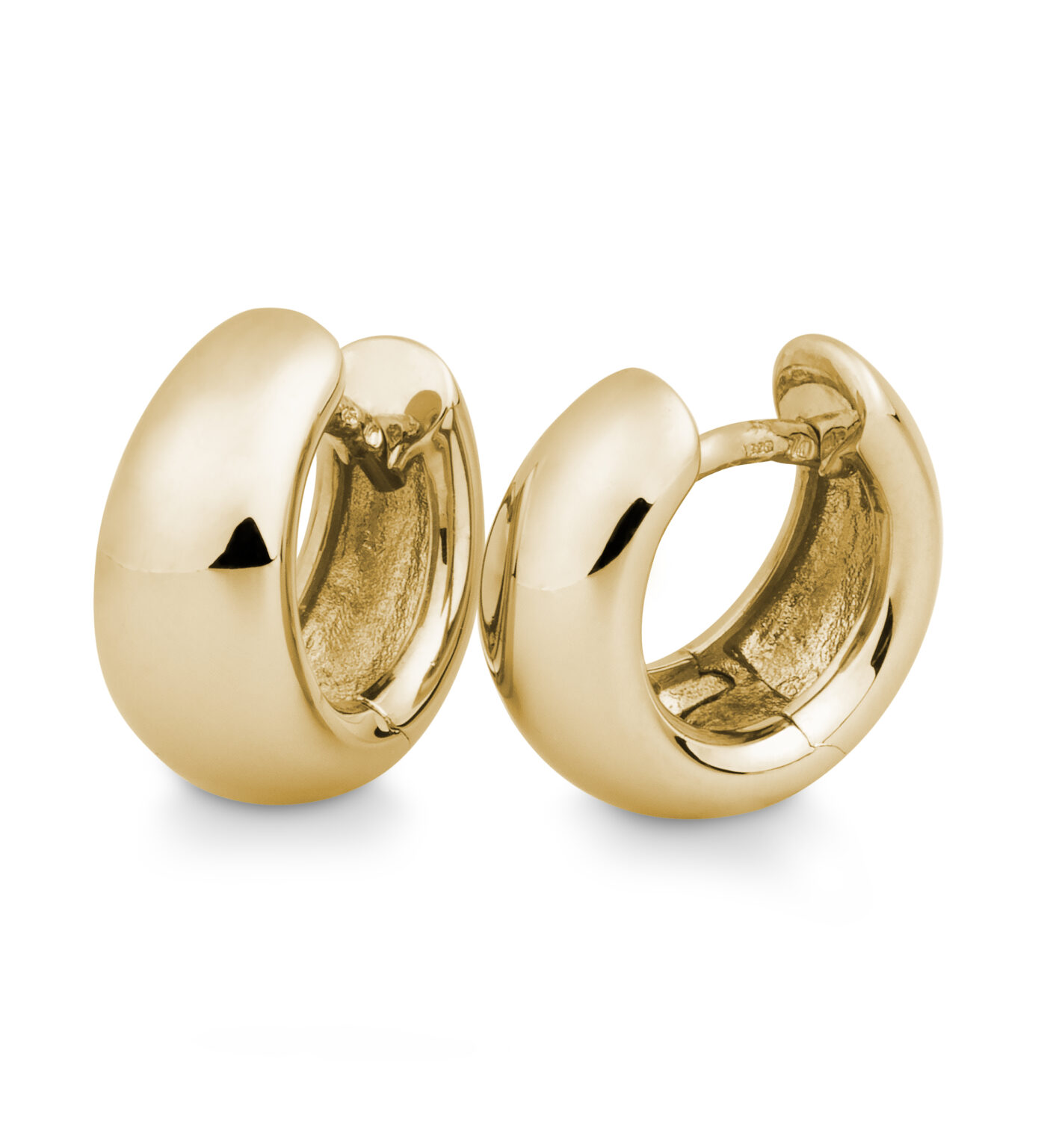 Breuning 06/85773 9ct Rose Polished Concave Huggie 13.50mm Width