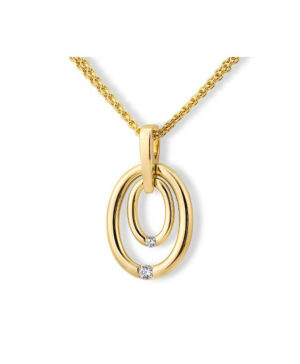 31/04739-0 375/- Yellow Breuning Pendant Diamond 0.085 Ct H/si