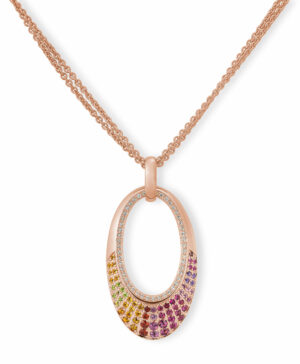 31/04722-0 375/- Red Breuning Pendant Rhodolith/dia. 0,264 Ct. H/si