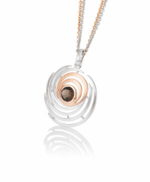 32/03252-0 925/- Rhodium Silver Breuning Pendant Smoky Quartz