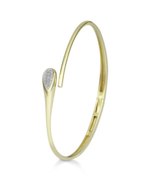 51/00970 375/- Bic Breuning Hinged Bangle Diamond 0,126 Ct. H/si