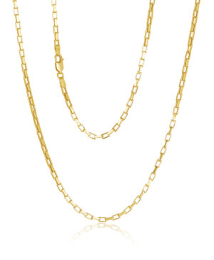 55HVI016/004 18Y Veneziana 4 Long Sided Open Box Chain, 2.50mm, 55cm.