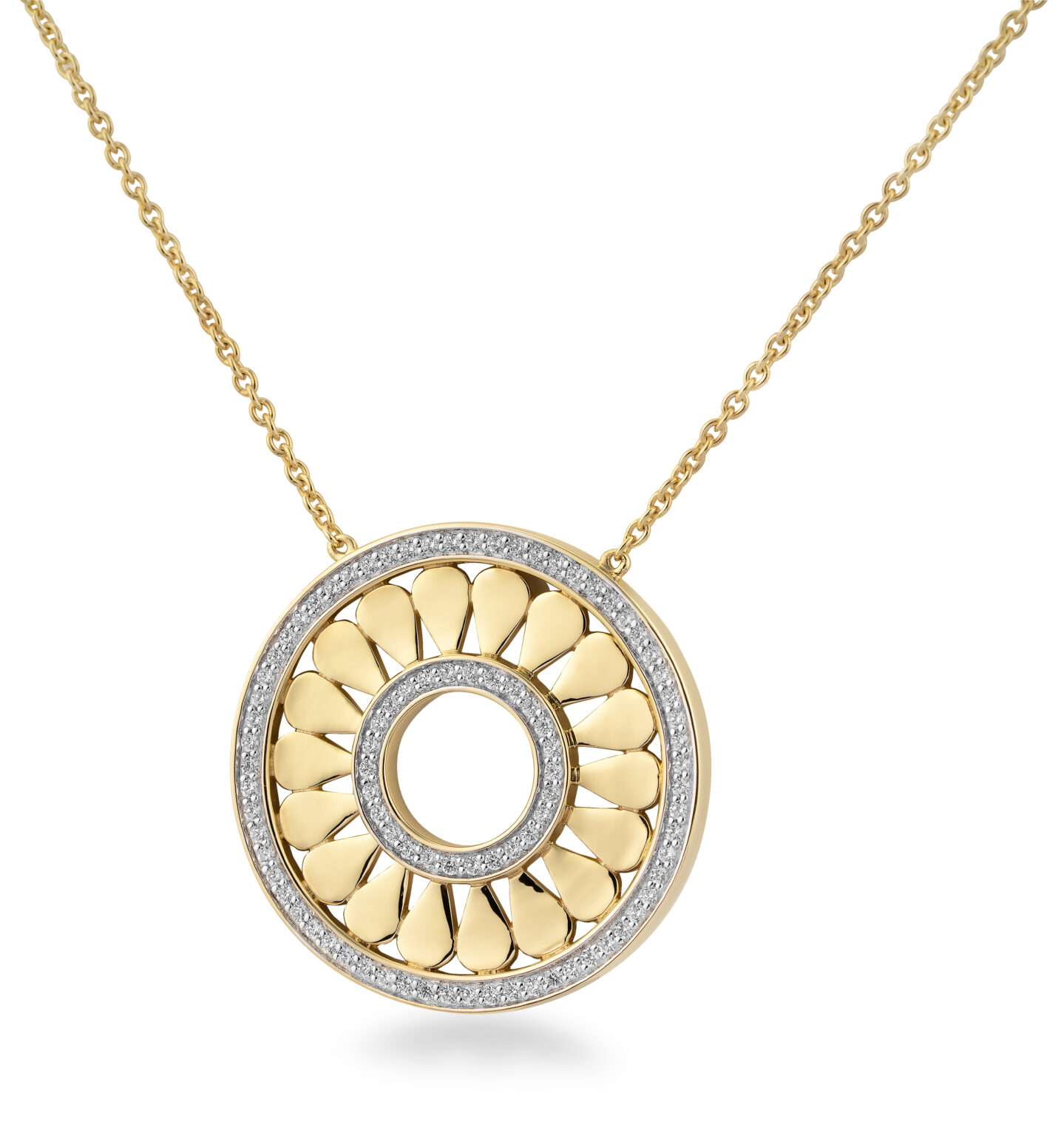 61/01536-0 375/- Bic Breuning Necklace Diamond 0,49ct Ct H/si