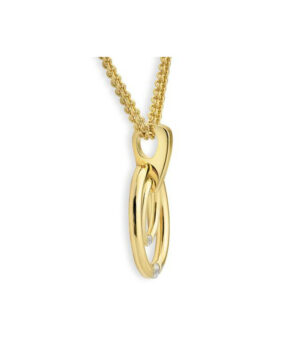 31/04739-0 375/- Yellow Breuning Pendant Diamond 0.085 Ct H/si