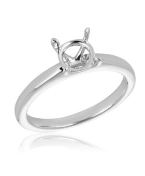 061-00387 750/- White Gold 4 Claw Solitaire 1.00ct Centre Ring Mount