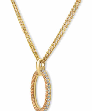 31/047520 375/- Yellow Diamond Cognac 1,113ct Oval Pendant