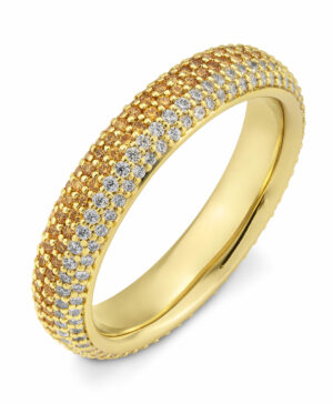 41/06218 375/- Yellow Diamond Cognac 1,59 Ct Ring