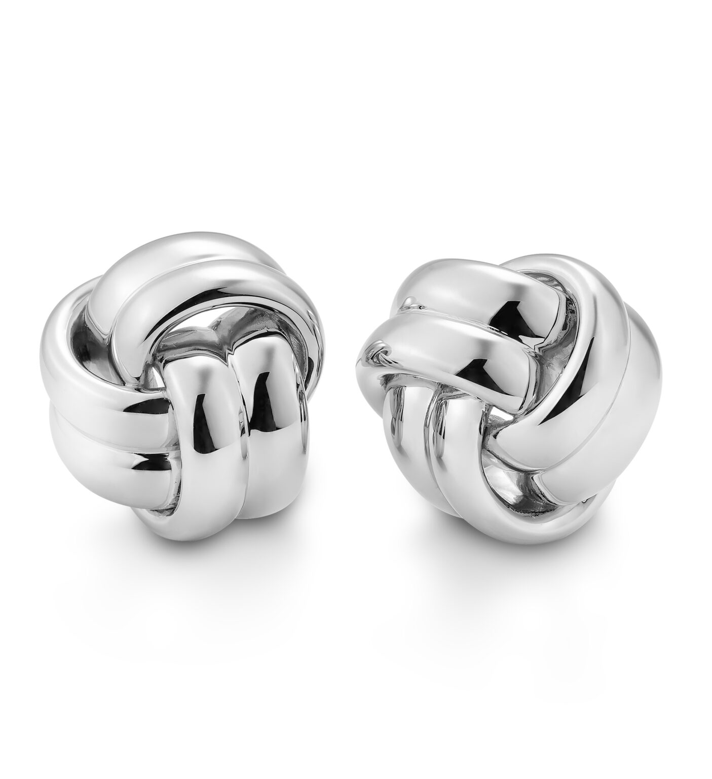 04/03698-4 Breuning 925/- Rhodium Plated Plated Silver Triple Overlapping Stud Earring
