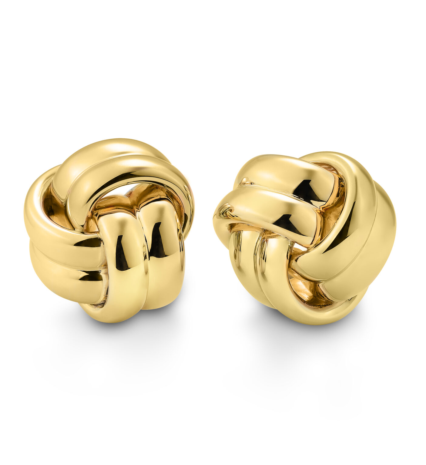 04/03698-1 Breuning 925/- Yellow Plated Silver Triple Overlapping Stud Earring