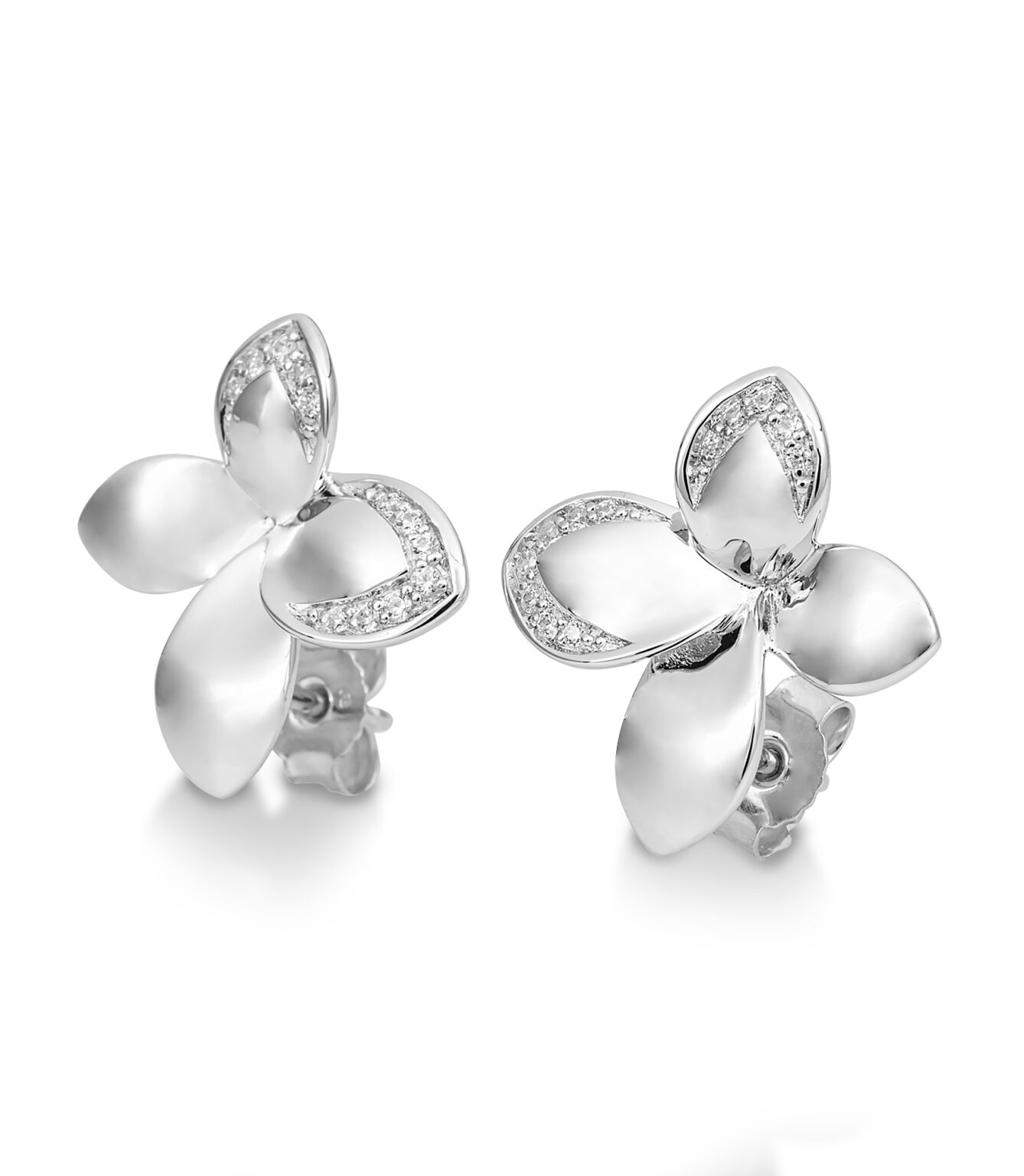 01/05652-0 375/- White Diamond Earrings 0.152 Ct. H/si