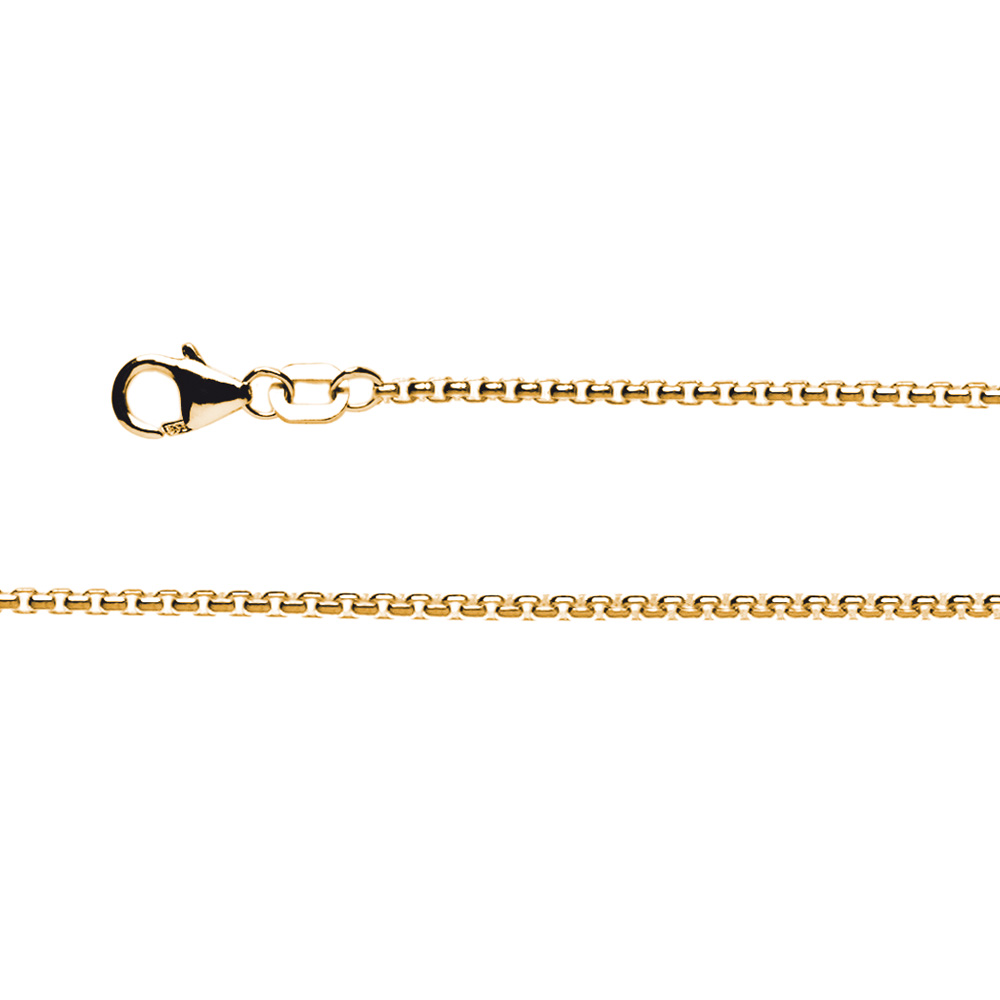 2696050 - 925/- Sterling Silver 925/-Venezia chain fg, lobster clasp, 1.5mm, 50cm