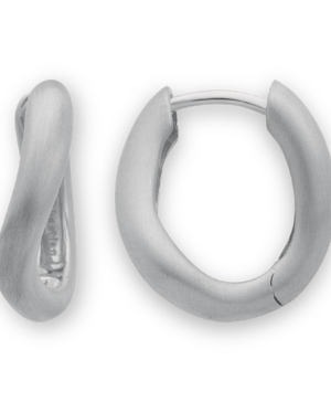 48780 - 925/- Sterling Silver 925/- Creole, matte