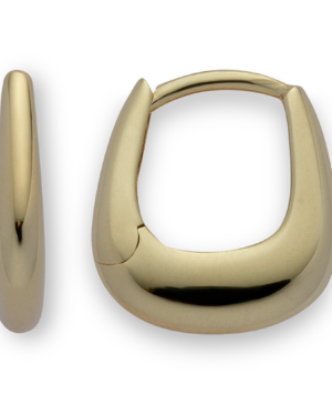 48850 - 925/- Sterling Silver 925/- Creole, gold plated polished