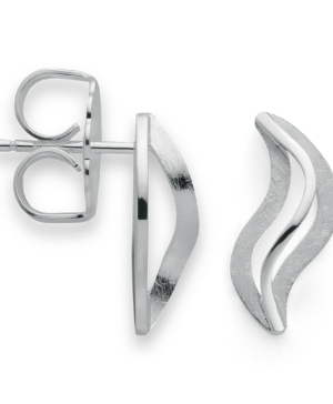 48880 - 925/- Sterling Silver 925/- earrings, brushed/polished