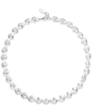 48891 - 925/- Sterling Silver 925/- necklace, rh, matte, 45+ 3 cm
