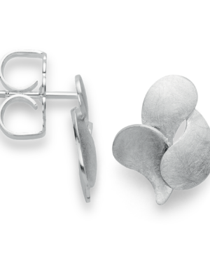 48911 - 925/- Sterling Silver 925/- earrings, rh, brushed
