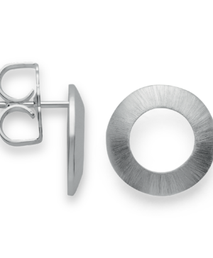 48930 - 925/- Sterling Silver 925/- earrings, satin matte