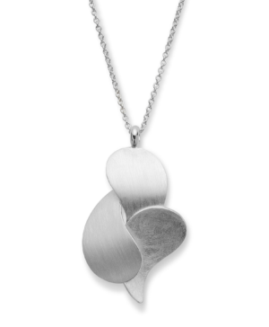 48971 - 925/- Sterling Silver 925/- pendant, rh, satin matt/scratch matt
