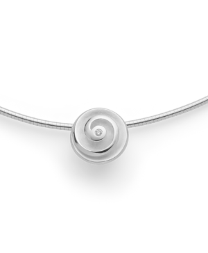 49031 - 925/- Sterling Silver 925/- pendant, rh, matt/pol, dia. 0.015 ct W-SI