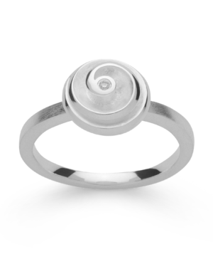 4905056 - 925/- Sterling Silver 925/- ring, matte/polished, dia. 0.015ct W-SI