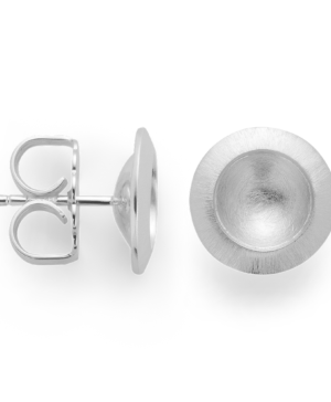 49070 - 925/- Sterling Silver 925/- earrings, satin matte/scratch matte