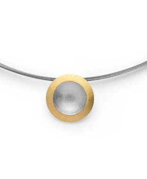 49080 - 925/- Sterling Silver 925/- pendant, gold-plated, satin matte/scratch matte