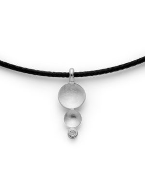 49101 - 925/- Sterling Silver 925/- pendant, rh, matt/pol, dia. 0.02ct W-SI
