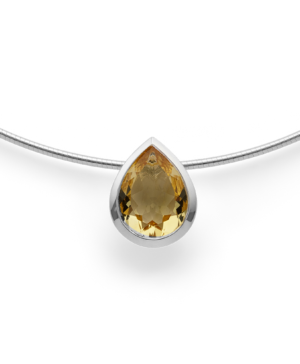 49310 - 925/- Sterling Silver 925/- pendant, polished, champagne quartz 5.58ct