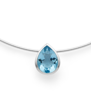 49351 - 925/- Sterling Silver 925/- pendant, rh, polished, blue topaz 5.76ct