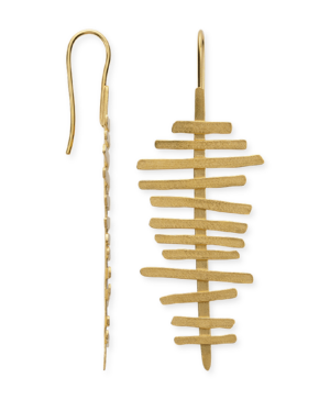 49420 - 925/- Sterling Silver 925/- earrings, gold-plated, satin finish